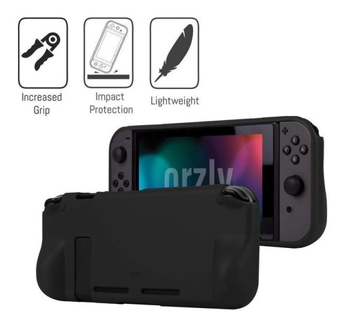 Imagen 3 de 7 de Nintendo Swicth Kit Silicona Estuche Vidrio Orzly Cuotas