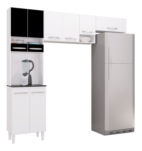 Mueble Superior Cocina Isadora Blanco Y Negro En L