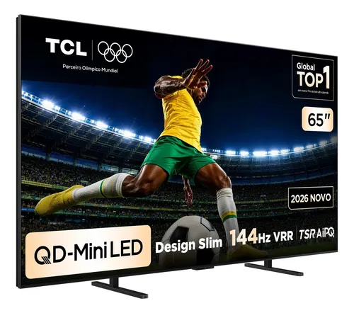 Smart TV TCL 65 Polegadas QLED Mini LED 4K A400M WiFi Bluetooth