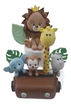 Comprar Adorno Torta Animalitos Zafari Porcelana Fría 