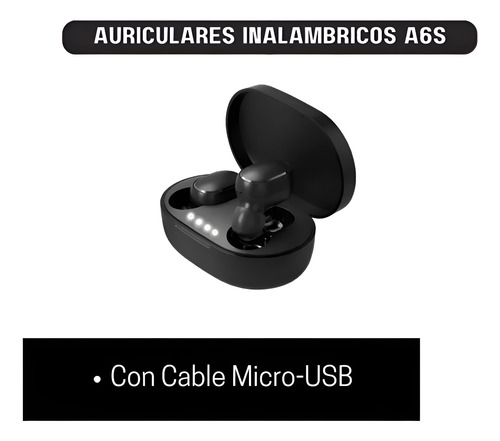 Auriculares Inalámbricos A6s Wireless