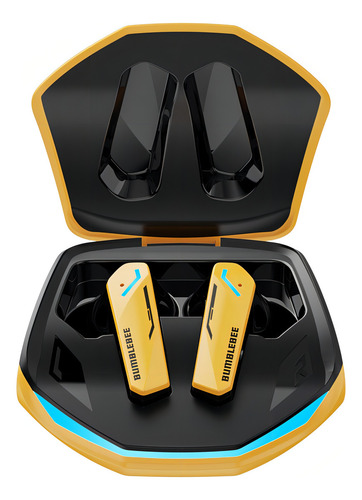 Fone de ouvido Bluetooth Transformers TF-t10 amarelo