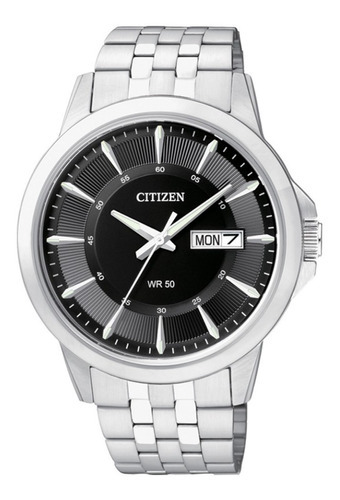 Reloj Citizen Análogo Bf201151e Caballero Color de la correa Plateado Color del bisel Plateado Color del fondo Negro