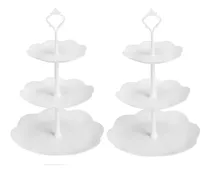 Comprar Pack 2 Porta Torta Porta Cupcakes Porta Cupcake Porta Queques Base Mini Tortas Torre Porta Cupcake Base Para Cupcakes Redondo Base Portacupcake 3 Niveles Redondo Pasteleriacl