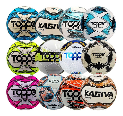 Bola Futebol Topper E Kagiva - Kit 4 Bolas Modelos Diversos