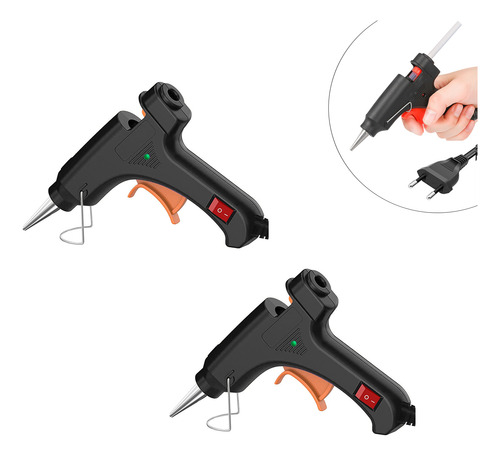 2 Piezas Pistola De Silicon+100 Piezas Silicona En Barra