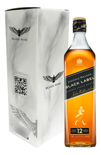 Whisky Johnnie Walker Black Blended Scotch 750 Ml