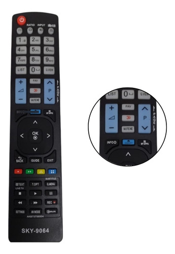 Control remoto compatible con LG Smart 3D TV