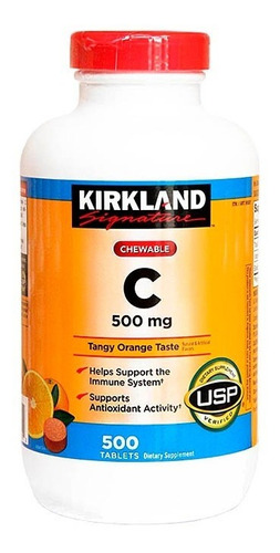 Vitamina C 500mg 500 Tabletas Masticables Kirkland