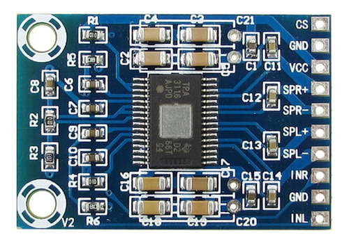 Placa Amplificada De Audio Estéreo Con Potencia Digital Tpa3