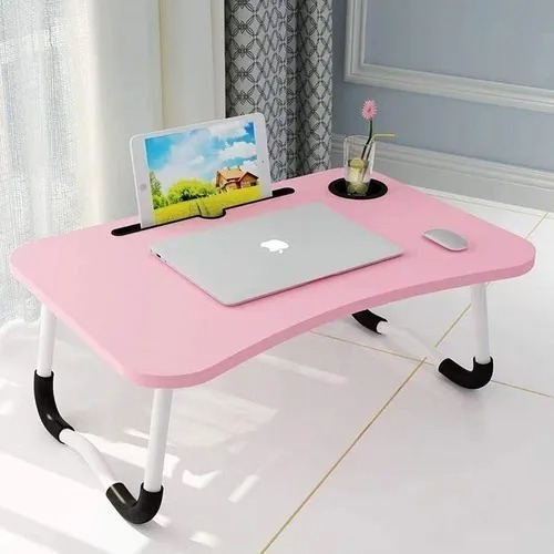 Mesa Cama Pagable Para Notebook Con Bandeja Y Portavaso.