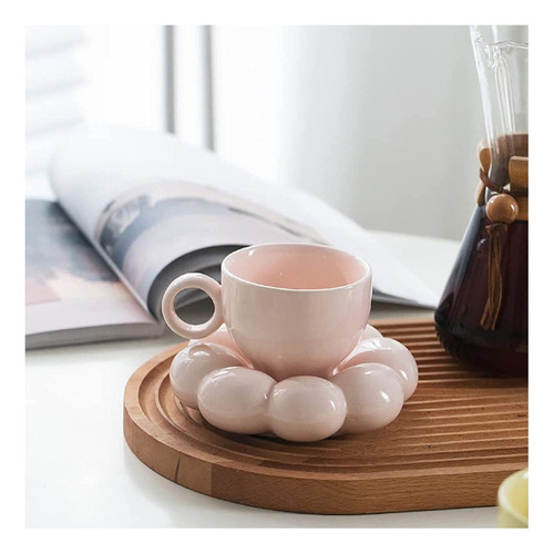 Xixiset De Taza Y Platillo Para Café Con Forma De Flor, Boni