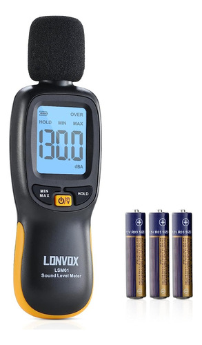 Medidor Decibeles, Sonido Digital Lonvox  Rango 30-  130 Dba