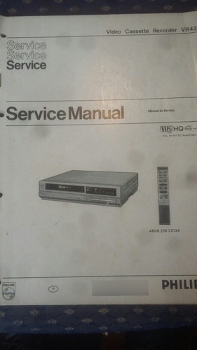 Manual De Serviços Cassetes Philips Recorder Vr42 Raridade (Usado)