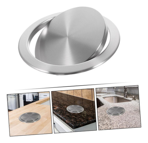 Wpd Tapa De Basura De Acero Inoxidable Para Encimera Tapa