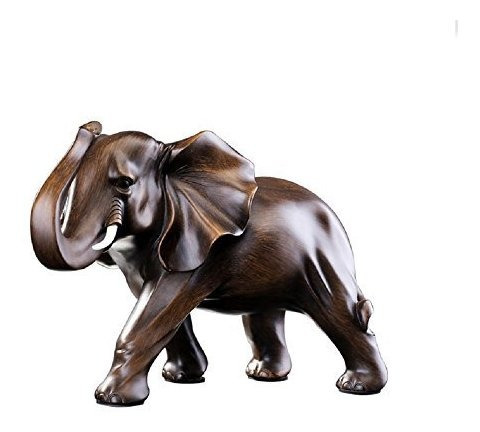 Escultura De Estatua De Elefante Feng Shui Color Palisandro 