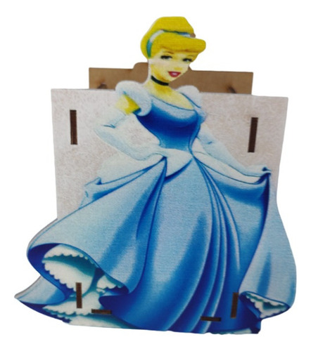 Caja Bolo Princesas Disney 10 Pzs Madera Mdf