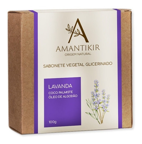 Sabonete Vegetal Glicerinado Lavanda 100g Amantikir