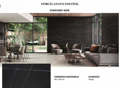 Eu Porcelanato Español Symphony Noir Rect 60x120 Caja144