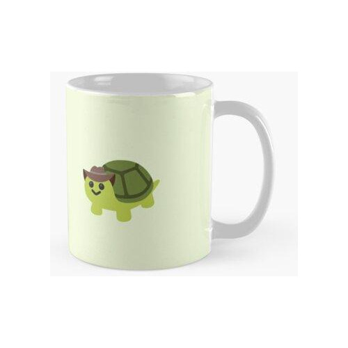 Taza Tortuga Tortuga Sombrero De Vaquero Lindo Feliz Emoji Y