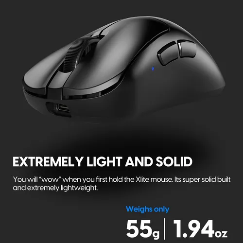 Mouse Gaming Inalambrico Pulsar Xlite V3 Medium Negro