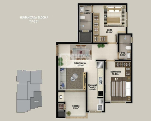Imagem 6 de 15 de Villeneuve Residenziale Oportunidade Itapema - 00251