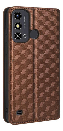 Caso For Zte Blade A53 Pu Cuero Tarjeta Ranuras Titular 3d