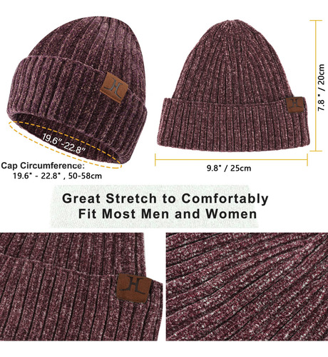 Gorro De Invierno Para Mujer Set Guantes Bufanda 4 Piezas Color Diseño De La Tela Talle