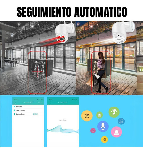 Camara Seguridad Exterior Yoosee Wifi 2mp Bazuca Camara Vigilancia Ip Domo Alarma Full Hd Ptz Visión Nocturna Color Y Blanco Y Negro