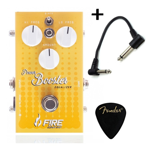 Pedal Fire New Power Booster Restyle + Cabo E Palheta Fender
