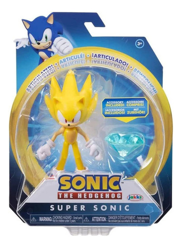 Sonic The Hedgehog Figura De Acción Super Sonic Con Esmerald