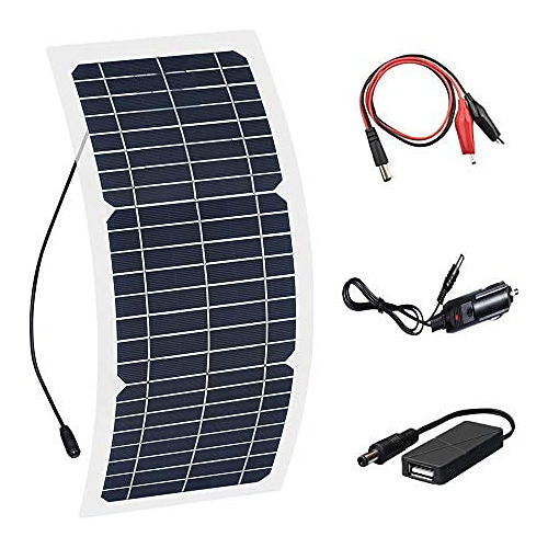 Panel Solar De 10w 12v Cargador Solar Trickle Portátil...