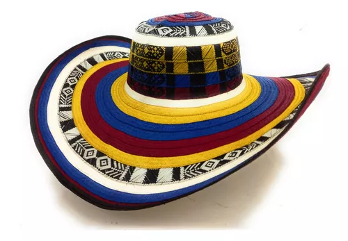 Sombrero Vueltiao Fino 19 Vueltas Colombiano Tricolor