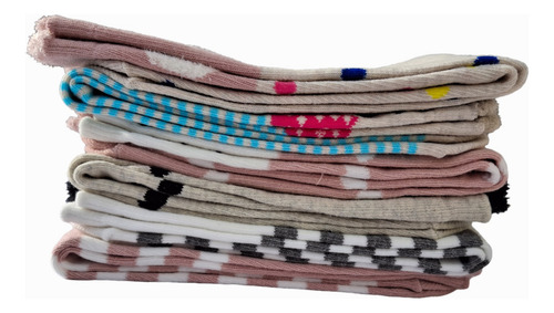 Calcetas De Algodón Para Niña De Animales Hasta La Rodilla Multicolor Rayado Puntos Único