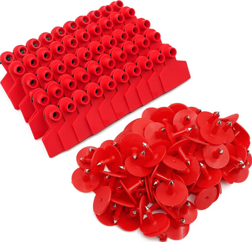 Pack X 100 Crotal Arete Para Cerdo 4x5 Cm Sin Numerar
