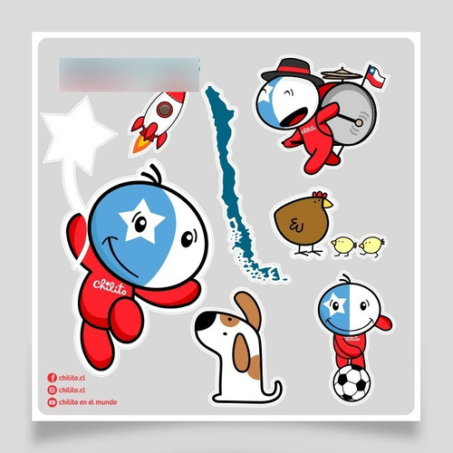 Pack De Stickers Decorativos Chilito - 4 Láminas- Calcomanía