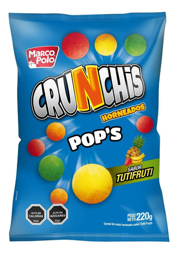 Snack Crunchis Pops Marco Polo 220g