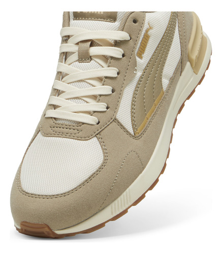 Tenis Casual Puma Graviton Unisex Blanco Y Café