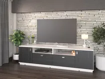 Comprar Mesa Tv Led 1.80 Rack Moderno Melamina Modular Texturado