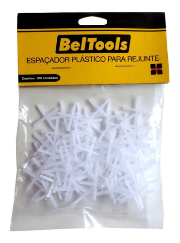 Kit 100 Espaçador Plástico Para Piso Rejunte 2mm Beltools