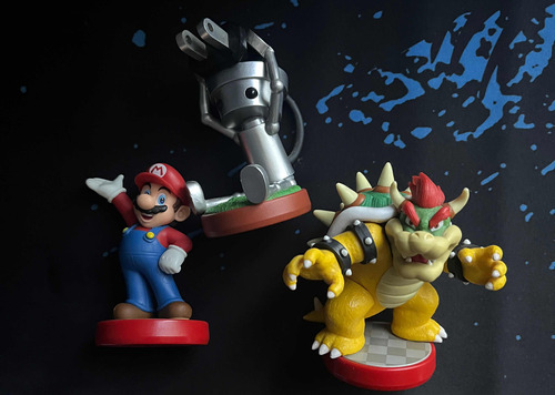 Lote De Tres Amiibos (mario Bowser Chibi Robo)