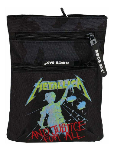 Metallica Bolsa Cuerpo Banda Negra Para Justicia Saxo Roca -