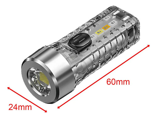 . 4 Mini Linterna Led, Linterna Portátil Roja Y Resistente