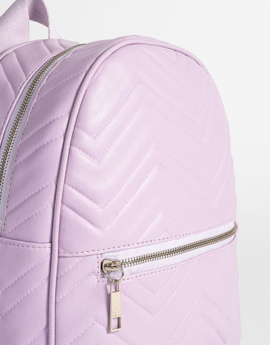 Mochila Cuerina Lila Todomoda Lavanda Liso