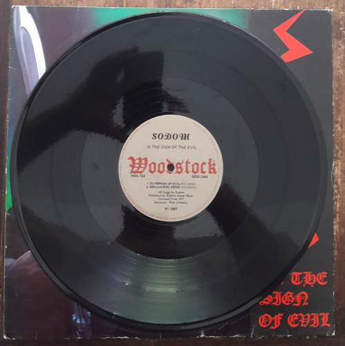 Imagem 4 de 6 de Lp Vinil (nm) Sodom In The Sign Of Evil 1a Ed Br C/enc Raro