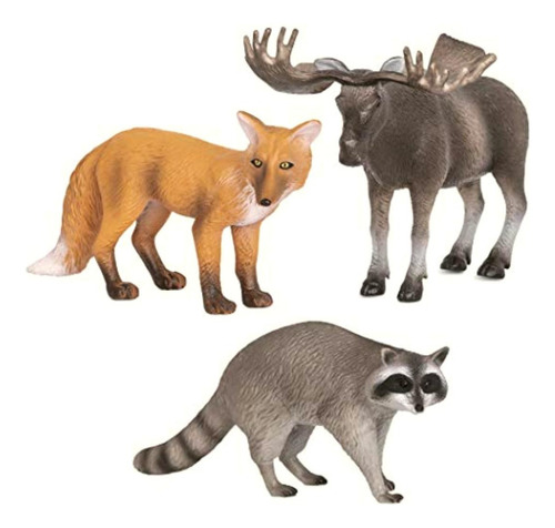 Terra By Battat Animales Del Bosque (zorro, Alce Y Mapache)