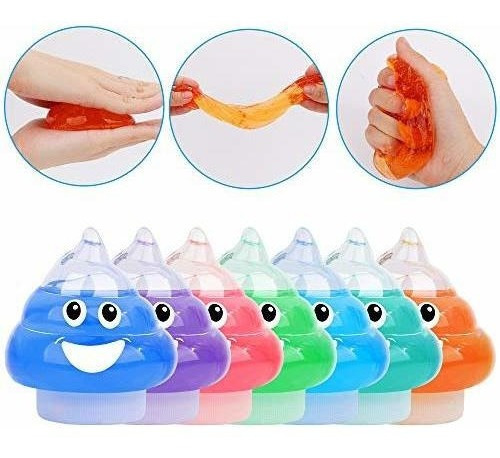 Imagen 5 de 8 de Paquete 2 Slime Emoji Poop Originales Colores Variados