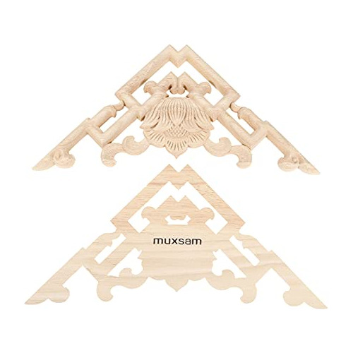 2 Piezas De Apliques Tallados Madera Muebles, 20x20 Cm ...