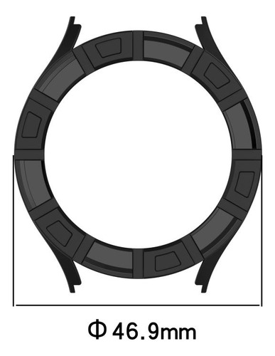 Funda Protectora De Reloj De Tpu Negra Para Samsung Galaxy W