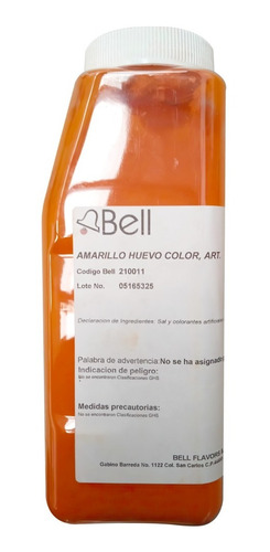 Colorante Para Alimentos Amarillo Huevo Bell 1kg 2 Piezas